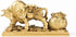 BRASSTAR Resin Fengshui Statue Bull Bring Gold Attract Wealth Fortune Luck Gather Wall Street Business Gifts Financial Securities Mascot Office Ho...