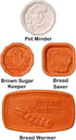 COOK’S HELPER 4 PIECE COLLECTION - Brown Sugar Keeper, Bread Saver, Pot Minder, Bread Warmer – The Perfect Hostess Gift or Party Favors!...