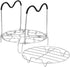 Steamer Cooling Rack Trivet Accessory Set, Include 9-holes Egg Steamer Cooking Rack with Heat Resistant Silicon Handles & Compatible for 6, 8 Quar...