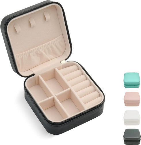 Mini Jewelry Travel Case,Small Travel Jewelry Organizer, Portable Jewelry Box Travel Mini Storage Organizer Portable Display Storage Box for Rings...
