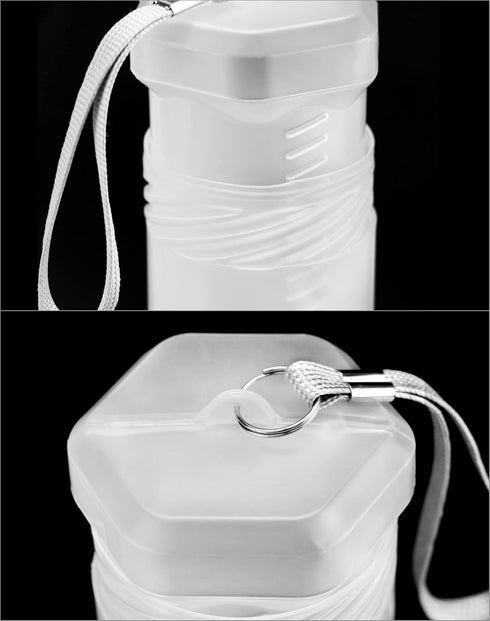 QWORK Extendable Artist Storage Tube - Durable Plastic, 2 Pack Adjustable Length 8.5" to 15", 2.4" Width, Translucent with Carrying Lanyard for Br...