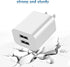 USB Wall Charger Block 2Pack Dual Port Cube Plug Power Charging Adapter Brick for Apple iPhone 15/14/13/12/XS Max/XR/X/8/8 Plus/7/6S/6S Plus/6/SE/...