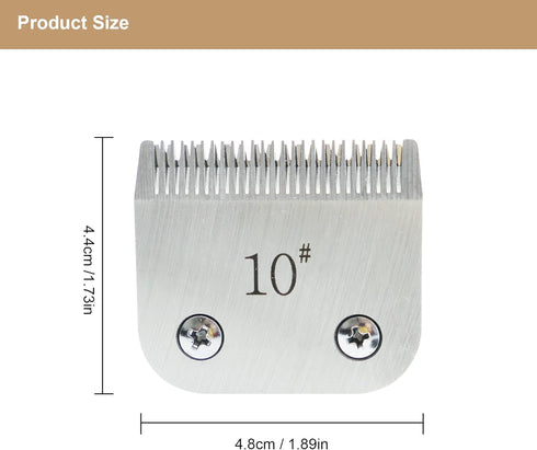 10 Blade Dog Grooming Clipper Replacement Blades Fit for Andis AG AGC AGP AGRC AGCL AGR Plus AGRV DBLC MBG SMC, Fit for Oster A-5 Dog Clippers, Si...