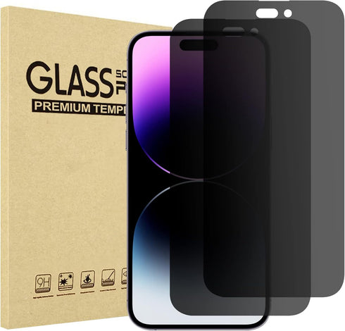 ProCase 2 Pack iPhone Privacy Screen Protector for iPhone 14 Pro Max 2022, 9H Anti Spy Dark Tempered Glass Screen Film Guard for iPhone 14 Pro Max...