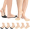 6 Pairs Ultra Low Cut Liner Socks Women Ball of Foot Cushion Socks Women No Show Toe Topper Socks with Invisible Sling Back Padded Half Socks Sock...