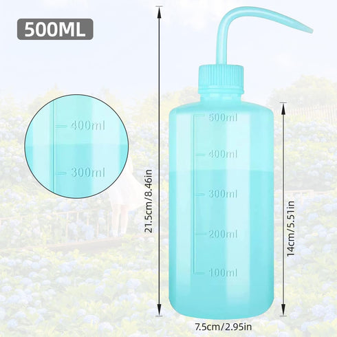 Tatoo Lash squeeze Bottle,Safety Rinse Bottle, Plastic Squeeze Medical Lab Washing Bottle (Pink &Blue, 500ml)...