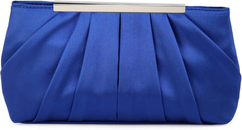 Elegant Evening Clutch Pleated Satin Bridal Purse Party Prom Banquet Handbag Shoulder Bag...