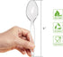 POSATE Heavyweight Plastic Spoons, Clear, 100 Count...