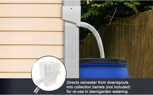 Rainwater Collection System, ABS Rain Barrel Diverter Kit Rain Barrel Kit Fits 1?1/4 inch diameter high flow hose and Garden Watering with 12in Ho...