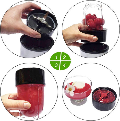 Replacement Cross Blade + 16oz Cup Set for Magic Bullet, Replacement Parts compatible with 250 W Magic Bullet MB1001 Blender...