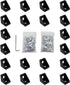 20pcs Black 2020 Series 1720 Aluminum Profile Corner Bracket with 40pcs M5 T Nuts +40pcs M5 Screws + 1pcs Wrench for Slot 6mm 20S Aluminum Rail Ac...