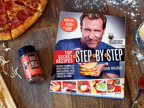 Todd Wilbur's Top Secret Recipes Hell Flakes - Next-Level Crushed Red Pepper Flakes - A Unique Blend of 5 Peppers - Starts Sweet, Finishes Hot - U...