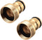uxcell Brass Faucet Tap Quick Connector M22 M24 UNF Thread Hose Pipe Socket Adapter Fitting for Garden Irrigation System 2pcs...