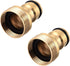 uxcell Brass Faucet Tap Quick Connector M22 M24 UNF Thread Hose Pipe Socket Adapter Fitting for Garden Irrigation System 2pcs...