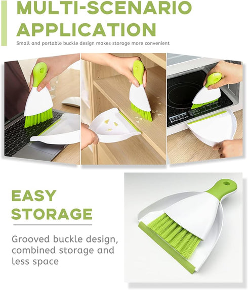 Dust pan Broom Brush Dustpan - Small Broom and Dustpan Set,Mini Broom and Dustpan,Small Dustpan and Brush Set for Home Cleaning, Sofa, Desk, Guine...