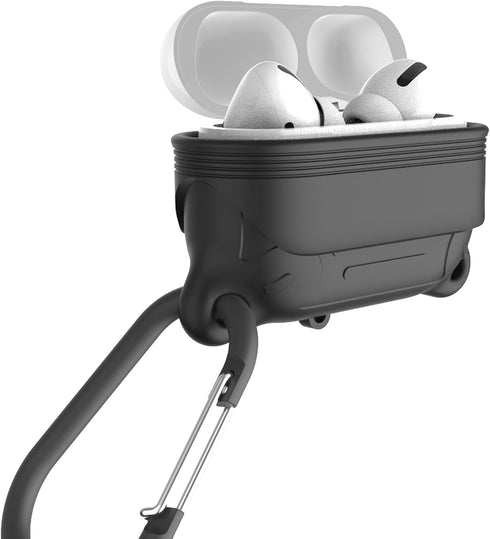 Waterproof case for AirPods pro, AirPods Pro 2nd Generation Case.Anti-Lost, Wireless Charging,Lanyard and Carabiner Include (Black)...