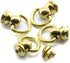 HJ Garden 4pcs Brass Ball Studs Rivets Nails Rotatable D Ring Buckle Handle Connector with Mini Screwdriver,DIY Leather Crafts Accessories 10x22mm...