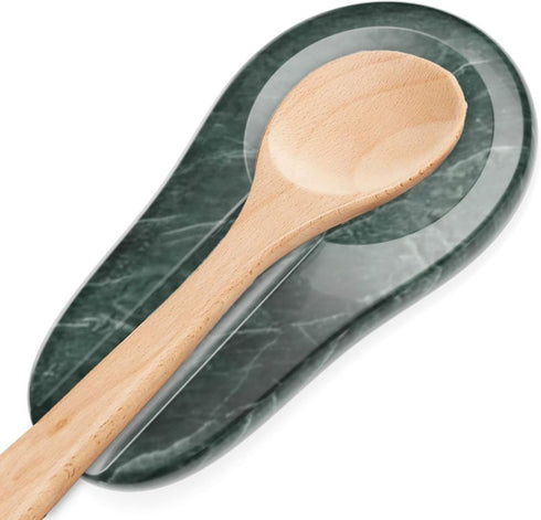 Marble Spoon Rest - Heat-Resistant, Spoon Holder for Stove Top - Kitchen Utensil Holder for Spoon, Ladle, Spatula & Other Accessories...