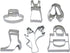 R&M International Lady's Fashion Accessories Cookie Cutters, Purse, Hat, Gloves, Slippers, Boot, 5-Piece Set...