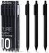 Kaco Gel Pens Black 0.5mm Fine Point 10 Pieces Retractable Aesthetic Pens School Office Supplies (10 Black)...