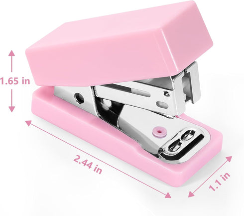 Mini Stapler, 20 Sheets Capacity, Small Cute Staplers for Desk with 2000 Staples, Jam Free, Desktop Stapler Office Stapler (Pink-2 Pack)...