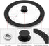 Universal Lid for Pots,Pans and Skillets - Tempered Glass with Heat Resistant Silicone Rim Fits 6", 7" and 8" Diameter Cookware,Black...