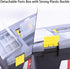 Utoolmart 10-inch Tool Box, Plastic Tool Box with Removable Tool Tray,Organizer and Storage for Tools,Parts,Toys, Art 9.8 x 4.7 x 3.9 inches Black...