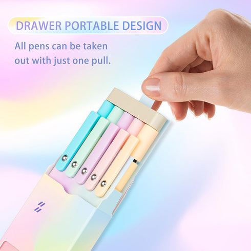 5 PCS Zennyth Gel Pens Quick Dry Fine Point Premium Retractable Rolling Ball Black Ink Smooth Writing Pens for School Office (Aurora)...