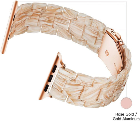 Light Apple Watch Band-Fashion Resin Apple Watch Series 10 9 8 band, iWacth Bands, Apple Watch Bands 40mm for Women, Compatible with Apple Watch S...