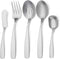 Serving Utensils Set, Matte Silver 5-Piece Hostess Set, Stainless Steel Silverware Flatware Cutlery Serving Set, Satin Finish, Dishwasher Safe...