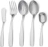 Serving Utensils Set, Matte Silver 5-Piece Hostess Set, Stainless Steel Silverware Flatware Cutlery Serving Set, Satin Finish, Dishwasher Safe...