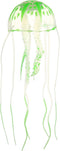 Silicone Fluorescent Jellyfish Glow Ornaments, Aquarium Jellyfish Decoration with Suction Cup, 2.3"x5.9" (Green)...