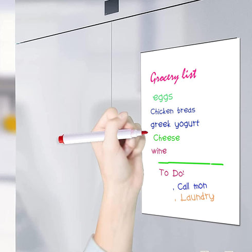 Magnetic Dry Erase Board Sheet for Refrigerator/Office/Locker, White Board Organizer and Planner with Stain Resistant Technology, Include 1 Eraser...