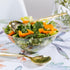 Clear Plastic Organic Salad Bowl (Pack of 1) - 112 Oz. - Sleek Gold Rim Design, Perfect for Meal Prep, Family Gatherings, BBQs, Parties, Holiday E...