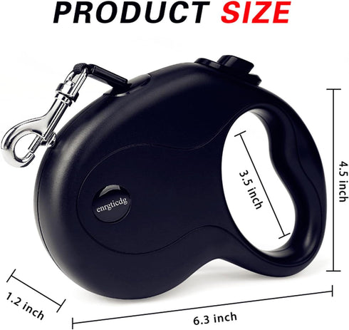 16Ft Retractable Dog Leash,Light Weight Leash for Small to Medium Dogs/Cats Up to 50lbs,Stainless Steel Spring Strong Nylon Tape, Tangle Free, One...