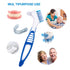 Denture Case with Brush & Portable Toothbrush Box, 100% No-Leak Retainer Box Set for Traveling Perfectly, Retainer Cup with Strainer & Mirror for ...