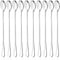 9 Inch Long Handle Iced Teaspoon, DaKuan Set of 10 Stainless Steel Iced Teaspoon for Iced Tea, Coffee, Cocktail, Milkshake, Cold Drink...