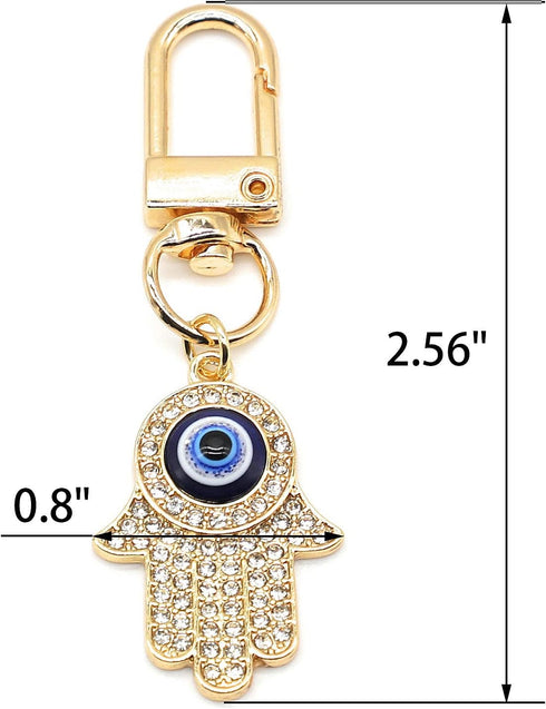 Evil Eye Keychains Car Key Ring Bag Purse Keychains Good Luck Amulet protection Charm Keychains for Women Men...