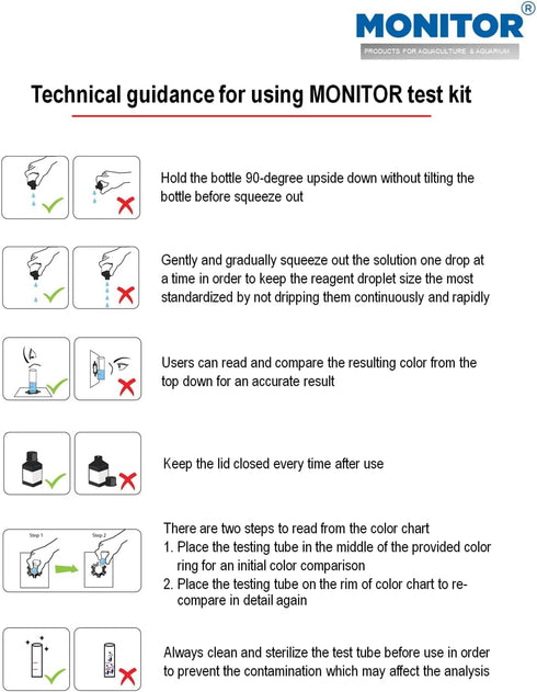 Monitor Calcium/Magnesium Low Salinity (0-5 PPT) Test KIT (120 Tests) - Monitor Aquarium and aquaculture Water Quality...