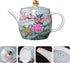 Ciieeo 1pc Ceramic Teapot Floral Tea Kettle Japanese Tea Kettle Enamel Teapot Infuser Floral Teapot Ceramic Pour Teapot Loose Leaf Tea Steeper Pot...