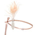 SWEETV 1920s Headpiece Flapper Headband, Pearl Peacock Feather Hair Band, Great Gatsby Accessoreis for Women, Blush Pink...