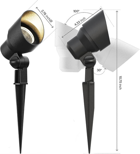 Malibu Low Voltage Landscape Lighting 20W Outdoor Spotlight G4 Halogen Bulb Weatherproof Lights for Low Voltage Landscape Lighting Floodlight Driv...