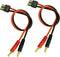 FLASH HOBBY 2PCS Battery Charger Adapter Male to 4.0mm Banana Plug Connector with 14AWG 300mm Cable Wire for RC Crawler, Helicopter & Boat Lipo Ba...