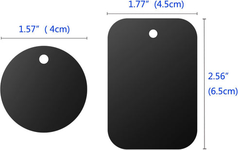 DSTELIN Universal Metal Plate 8 Pack for Magnetic Phone Car Mount Holder Cradle with Adhesive (Compatible with Magnetic Mounts) - 4 Rectangle and ...