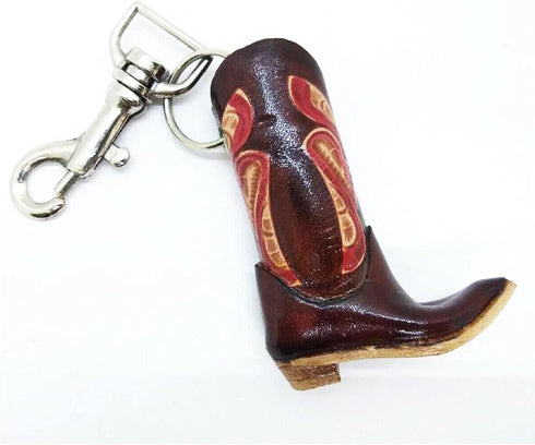 WitnyStore 3" High Cowboy Boot Keyring - Miniature Collectibles - Realistic Hand Made and Painted Leather Key Organizer Keychain Gifts and Souveni...