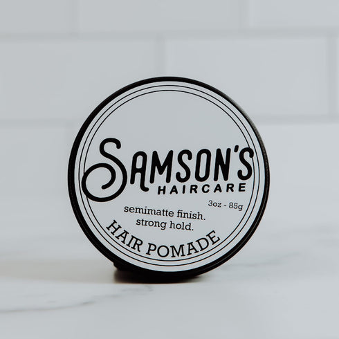 SAMSON'S HAIRCARE Pomade, All Day Hold for Classic Styles, Water-based,non-soluble, Natural Ingredients, Classic barbershop scent, Natural Shine, ...