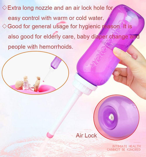 Portable Hand-held Vulva and Anus Cleaner and Personal Health Vaginal Washing Container, Travel Urinal Spray Scrubber for Personal Hygiene (PG 2IN...