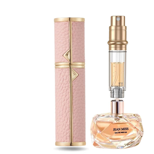 Travel Perfume Atomizer Bottle, Refillable Perfume Mini Spray Bottles, Genuine Leather Cologne Dispenser, Portable Empty Perfume Spray Bottle (Pin...