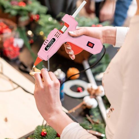 Glue Gun, Mini Hot Glue Gun Kit with 20 Glue Sticks, Hot Glue Guns for Crafts School DIY Arts Home Quick Repairs, Mini Glue Gun Pink...