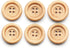 CRAFTMEMORE Wooden Buttons 4 Holes Round Wood Button for Garment Sewing DIY Crafts B739 (15mm, 12pcs)...